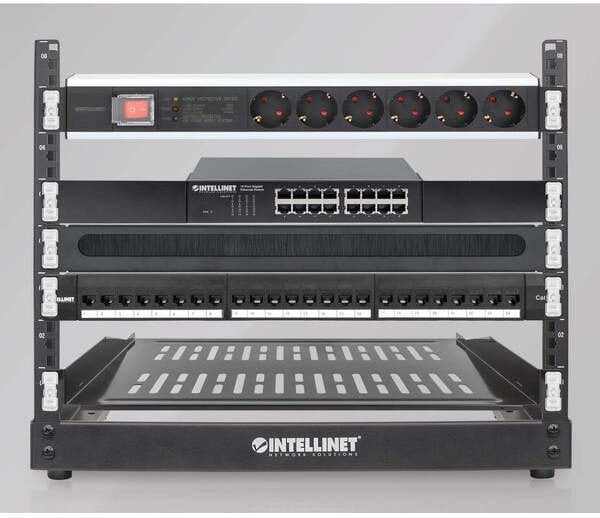 Intellinet Network Solutions Zacisk do montażu w racku bez użycia narzędzi 1 HE 12 sztuk