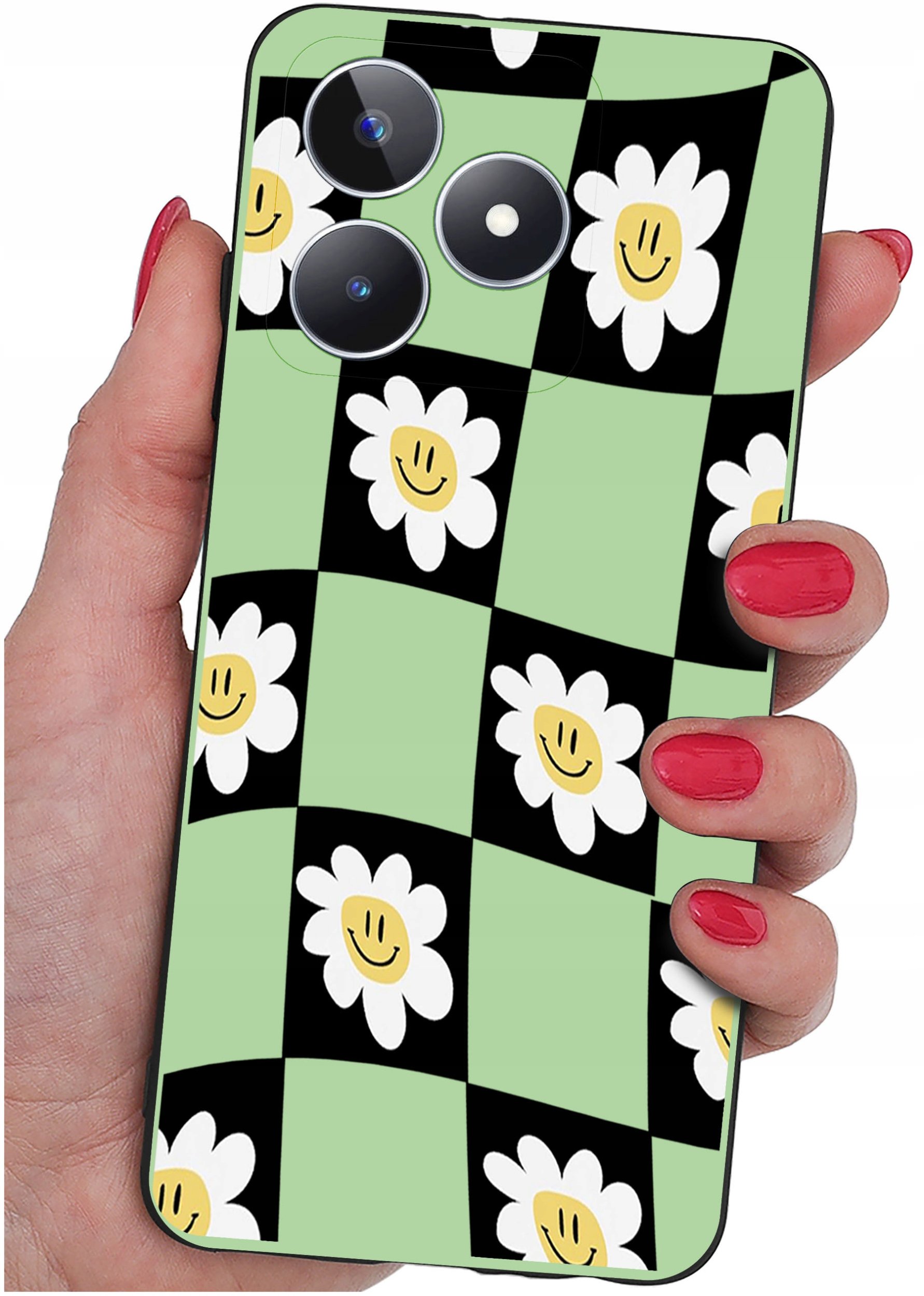 ETUI do Realme C51| C53 WZORY |SILIKONOWE MATT CASE + SZKŁO 9H