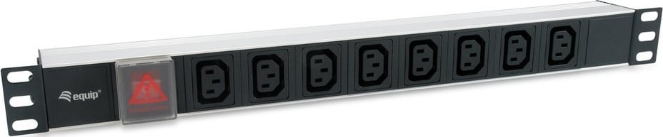 Equip Equip 333310 rozdzielacz zasilania PDU 8 x gniazdo sieciowe 1U Czarny