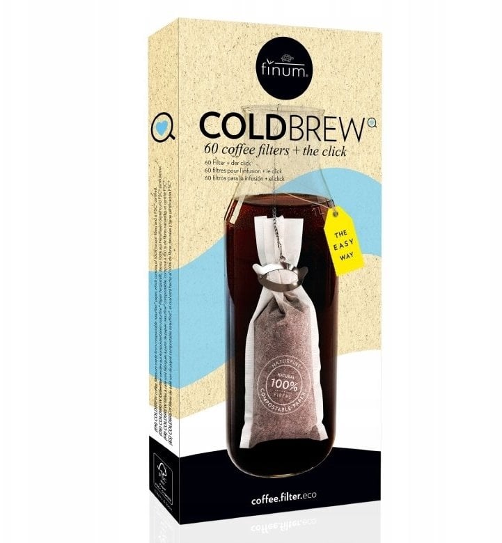 Finum Filtry do kawy Cold Brew + Click - 60 szt.