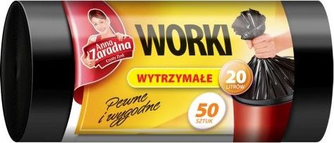 Anna Zaradna Anna Zaradna - Worki na śmieci, wytrzymałe, czarne - 20 l