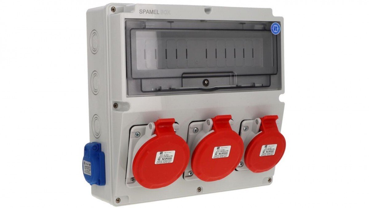 Rozdzielnica 2x5x32A 5x16A 2x3x16A INA=32A IP54 SB-147505-S0050-54