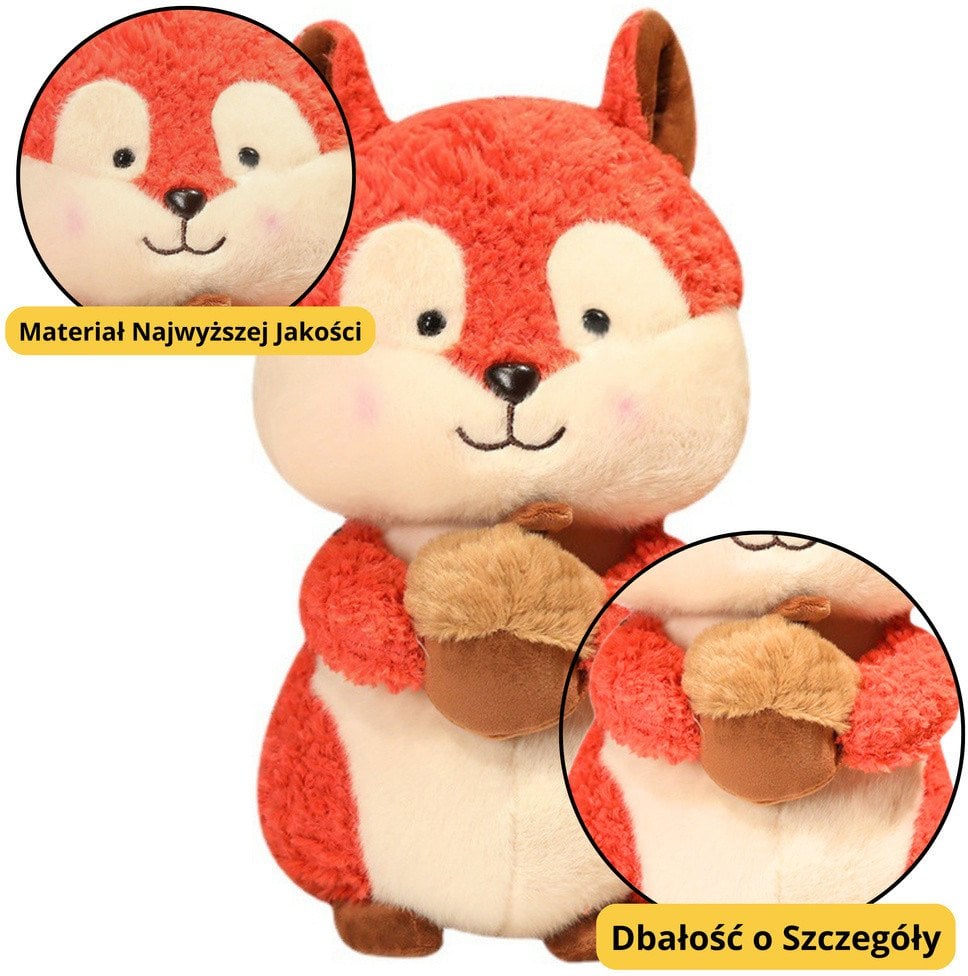 Pluszowa Maskotka Przytulanka Wiewiórka z Orzeszkiem 25cm