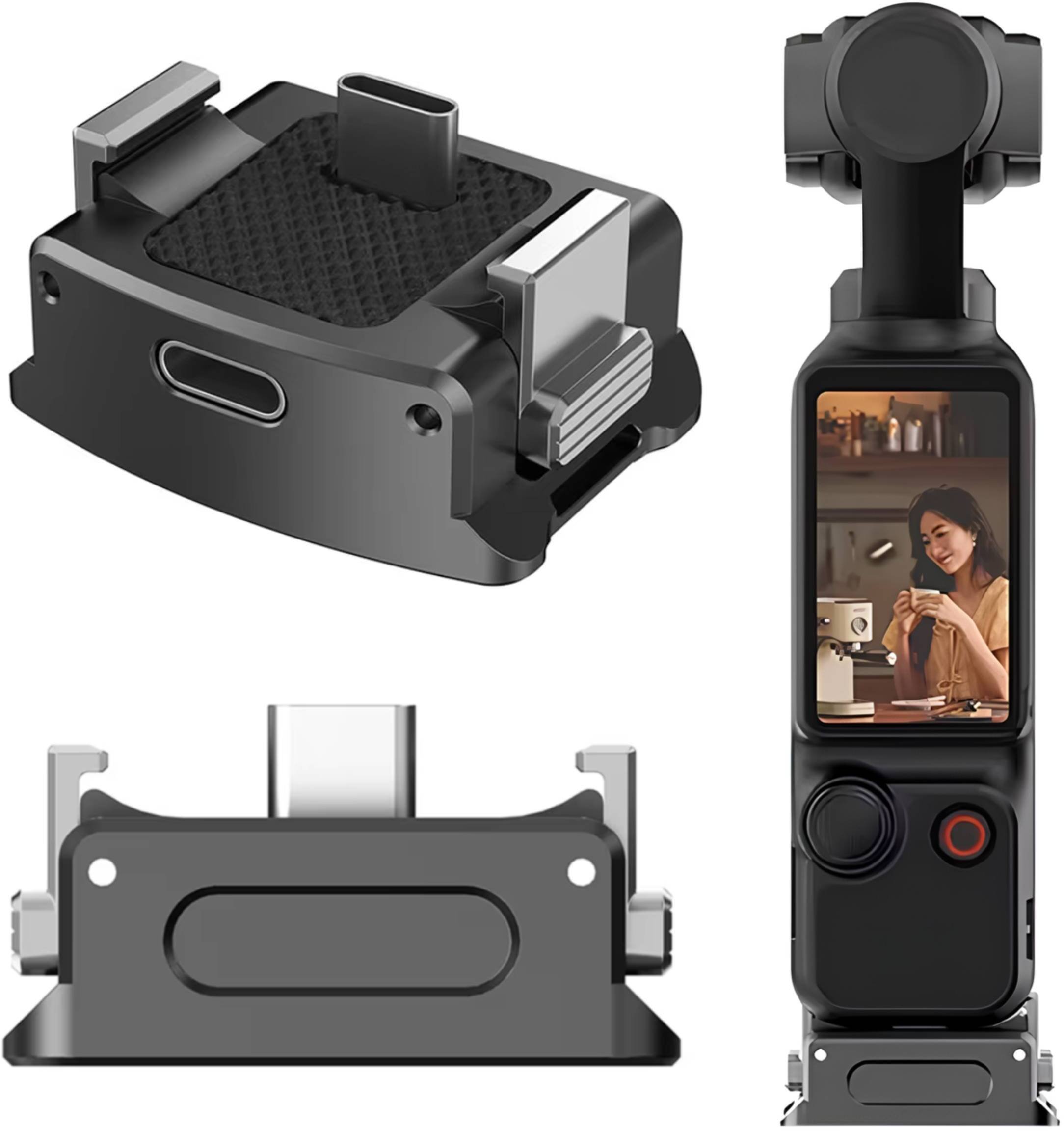 PODSTAWKA BAZA ŁADUJĄCA USB-C ADAPTER Z GWINTEM 1/4" DO KAMERY DJI OSMO POCKET 3