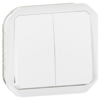 NOWE PLEXO 55 Łącznik podwójny/przycisk podwójny mechanizm 10 AX - 250V AC biały 069625L
