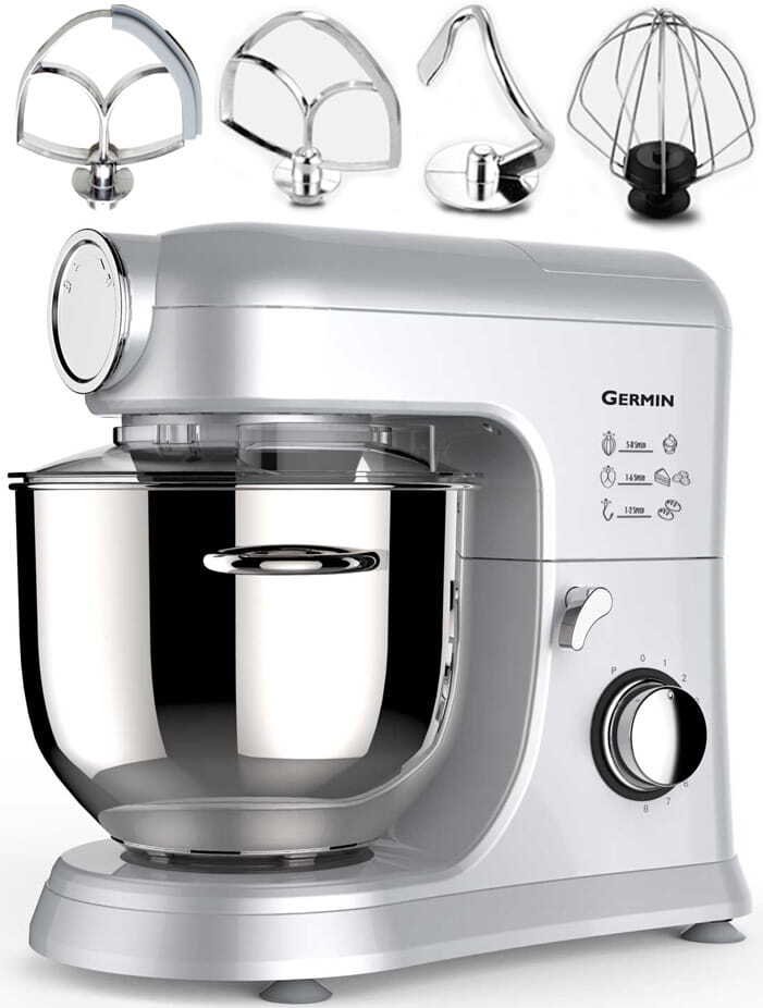 Robot kuchenny Germin Robot kuchenny mikser planetarny BERLINGER Mocny 1500W 5,5L 4 mieszadła