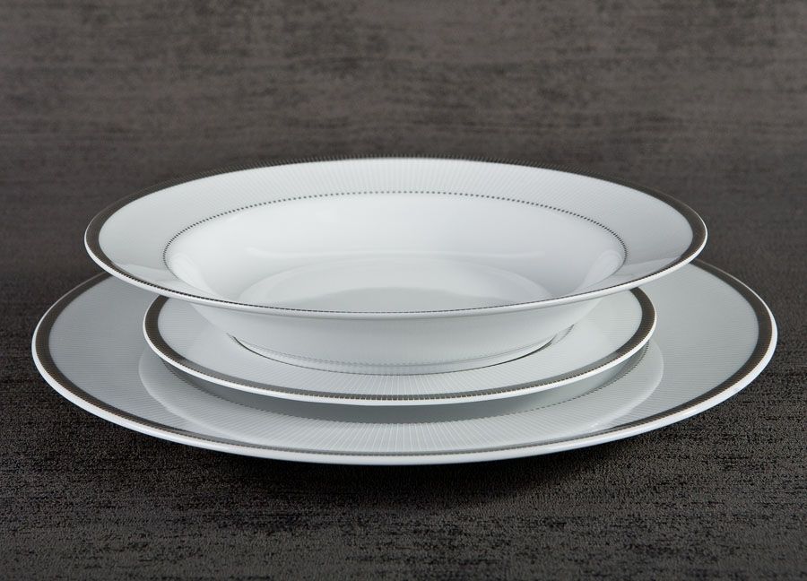 Ćmielów Komplet talerzy 6/18 Marcello Silver