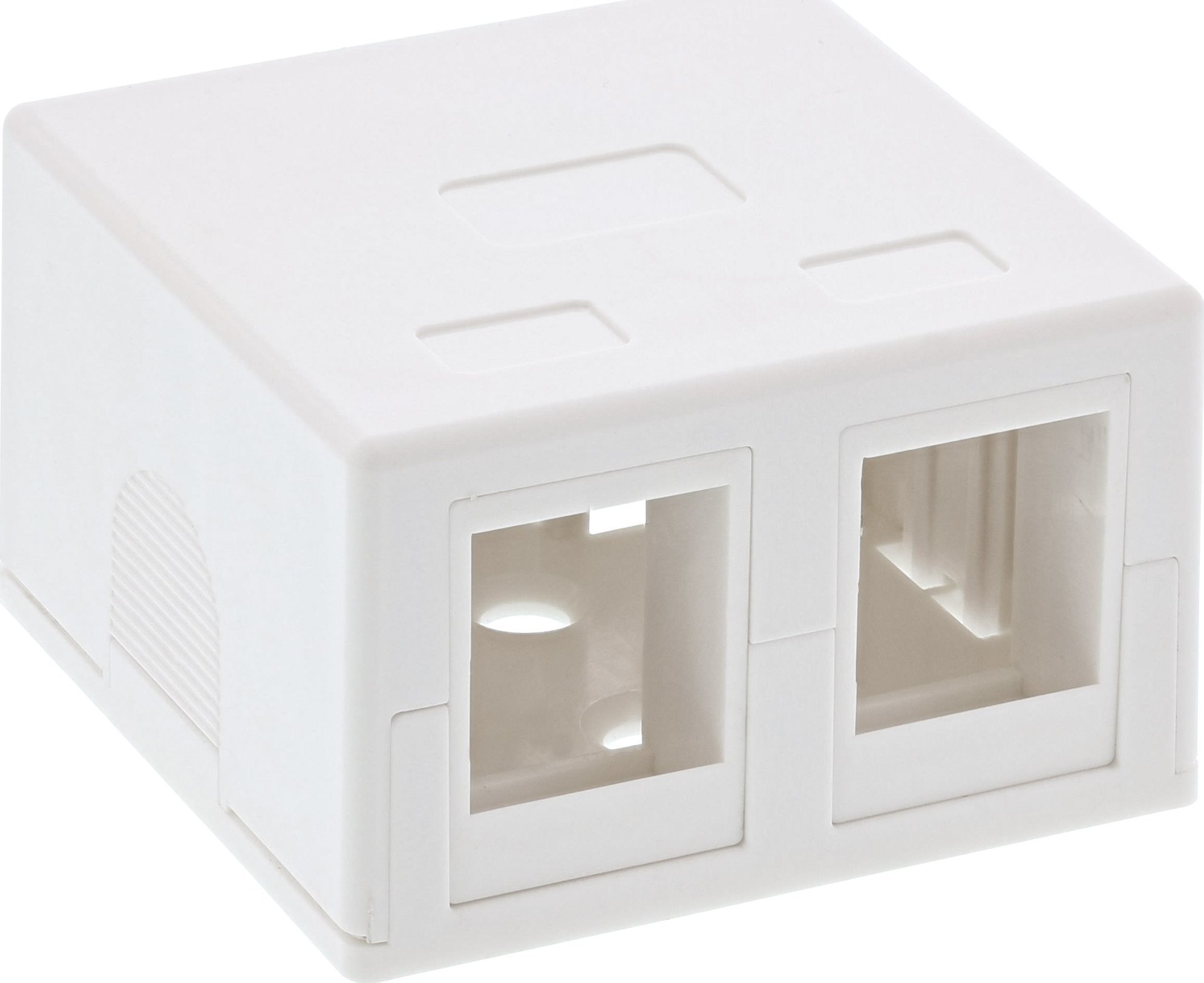 InLine InLine® Surface Mount Box for keystone 2x RJ45, white