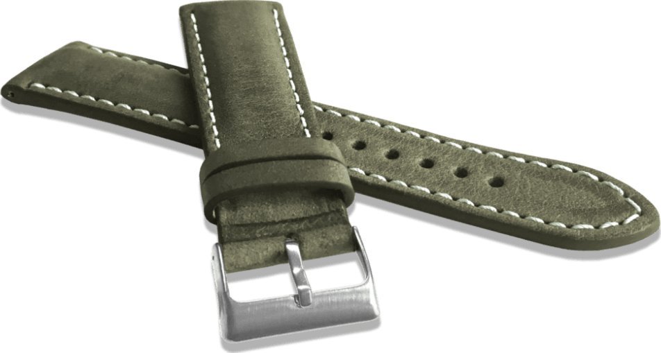 Lavvu LAVVU Naturalnie barwiony zielony pasek NATURE ze skóry Top Grain - 22