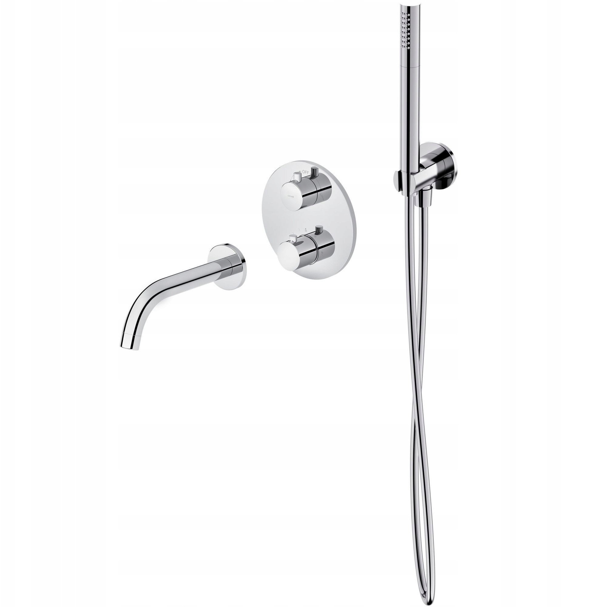 Bateria wannowa Cersanit SET B724 Zestaw wannowy podtynkowy ZEN chrom (S952-034)