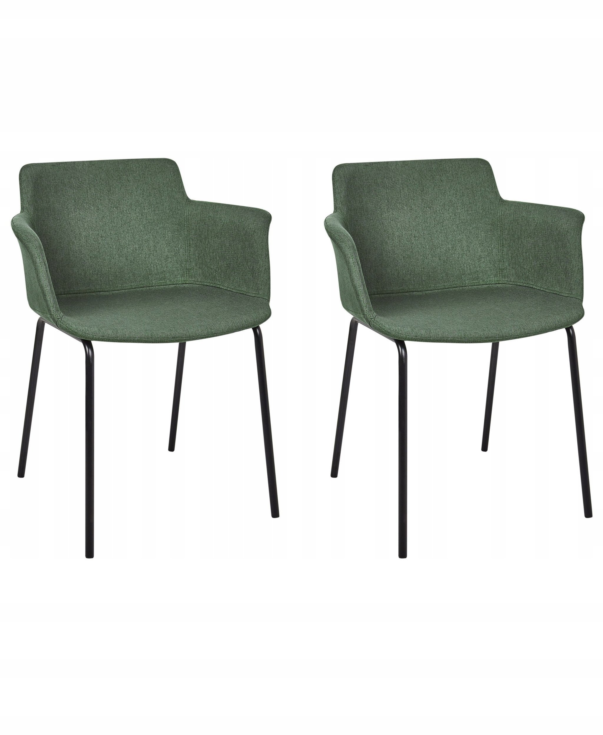 Beliani Zestaw 2 krzeseł do jadalni BELFIELD Zielony