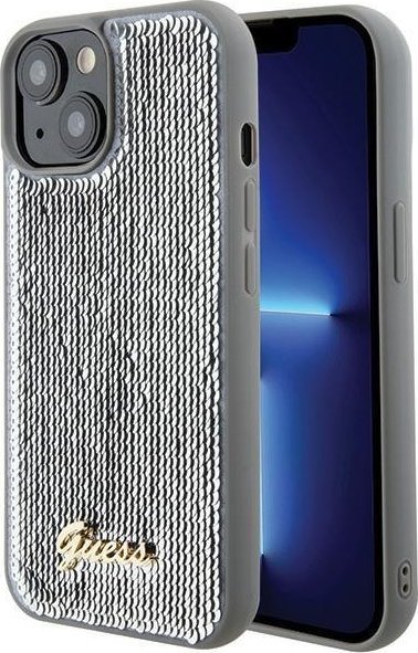 Guess Guess GUHCP15SPSFDGSS iPhone 15 6.1" srebrny/silver hardcase Sequin Script Metal