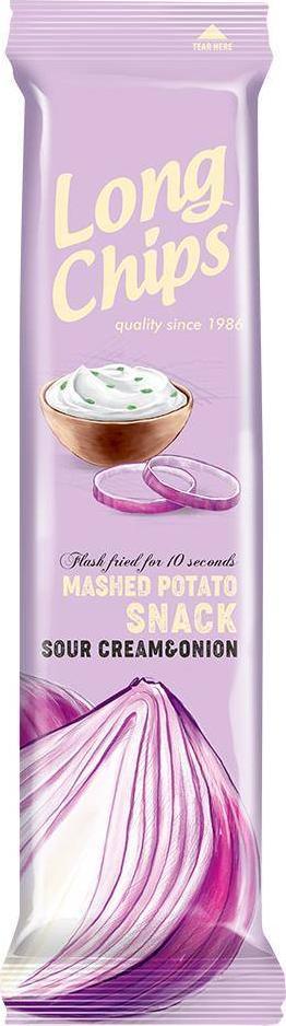 Pernes LTD Chipsy ziemniaczane o smaku śmietany z cebulką 75 g