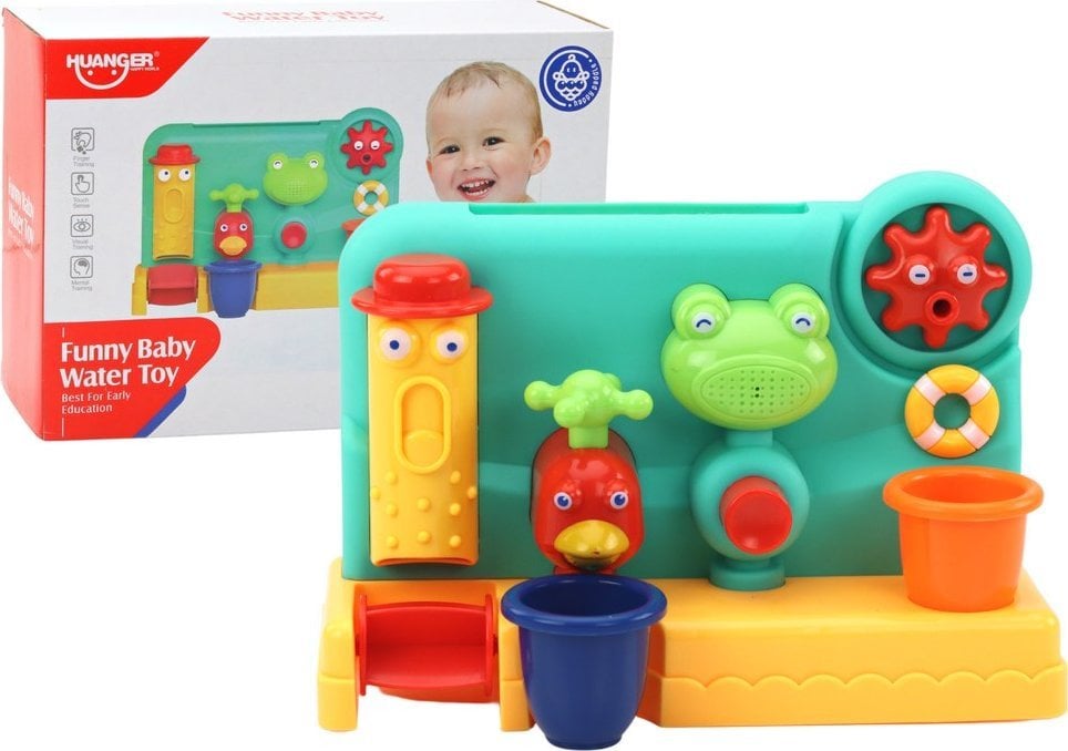 LeanToys Zabawka Do Kąpieli Dla Dzieci Fontanna Młynek Żabka Kran
