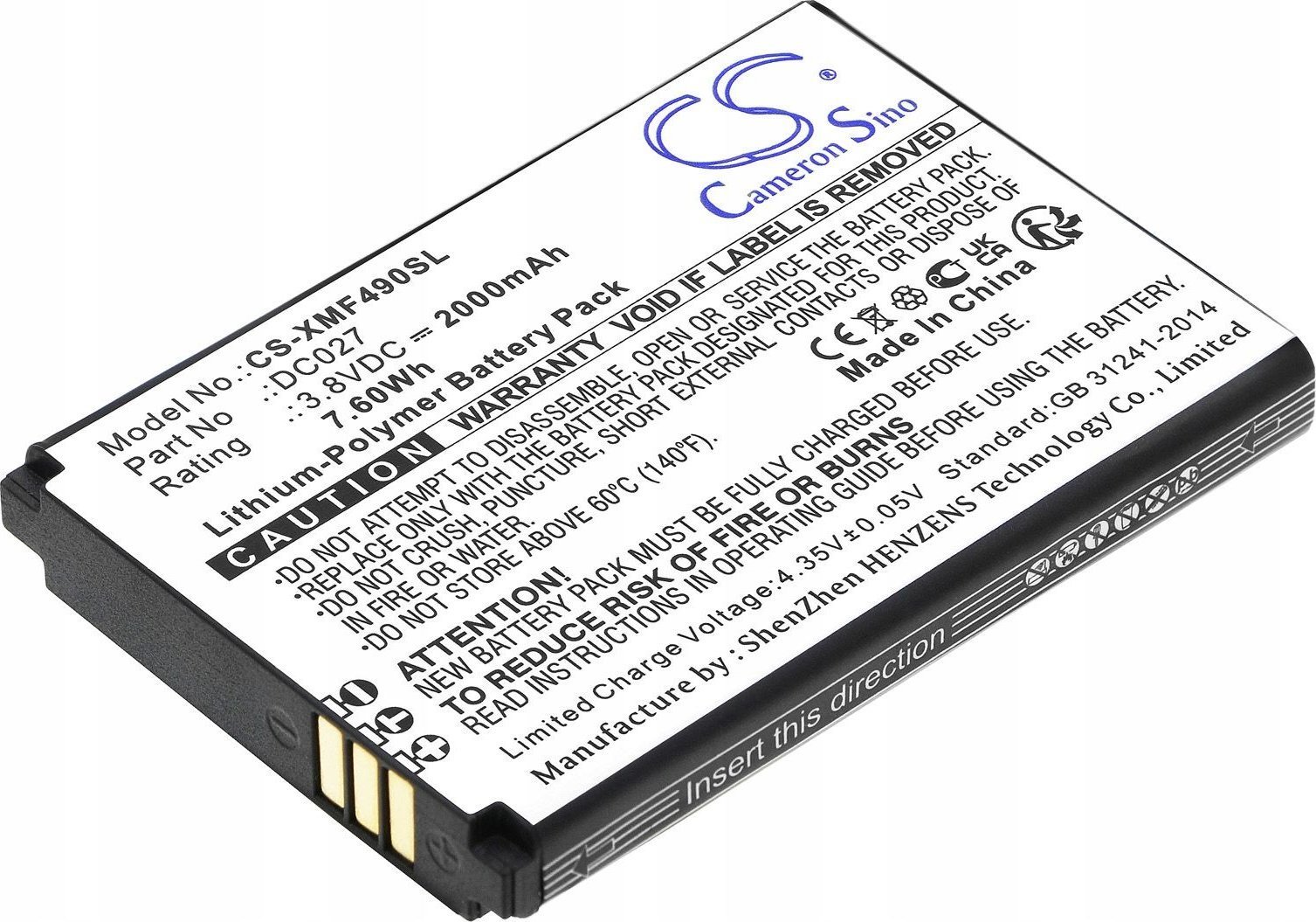 Cameron Sino Akumulator Bateria Typ Dc027 Dc-027 Do Router Mobilny Xiaomi F490 4g F490g4 / Cs-xmf490sl