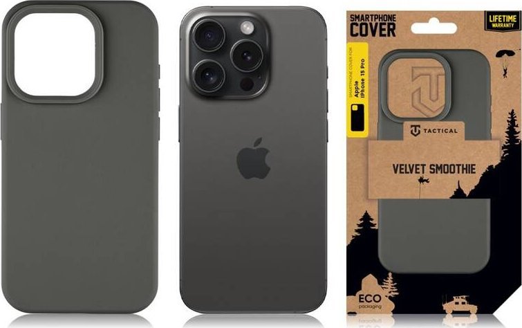 Tactical Velvet Smoothie Cover for Apple iPhone 15 Pro Bazooka standard
