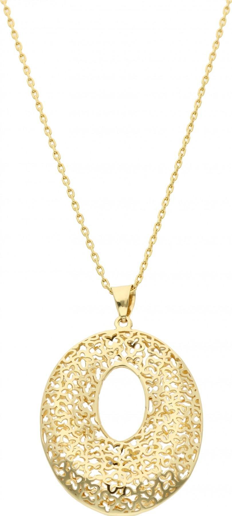 Rosanto Złota ażurowa owalna zawieszka 585 14k