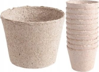 Zestaw 24 ekologicznych okrągłych doniczek do rozsad 6x6cm