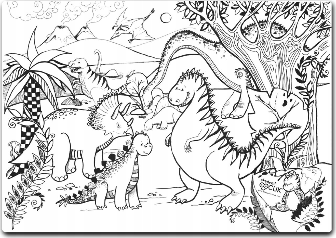 vidaXL Mata transparentna Dinozaury Funny Mat STRIGO