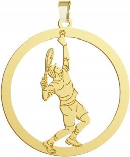 Radziszewska Jewellery Pozłacana Zawieszka Tenisista GRAWER GRATIS