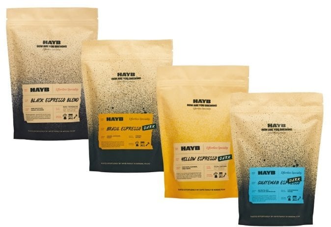 Kawa mielona HAYB DARK Espresso Starter Pack 4x250g