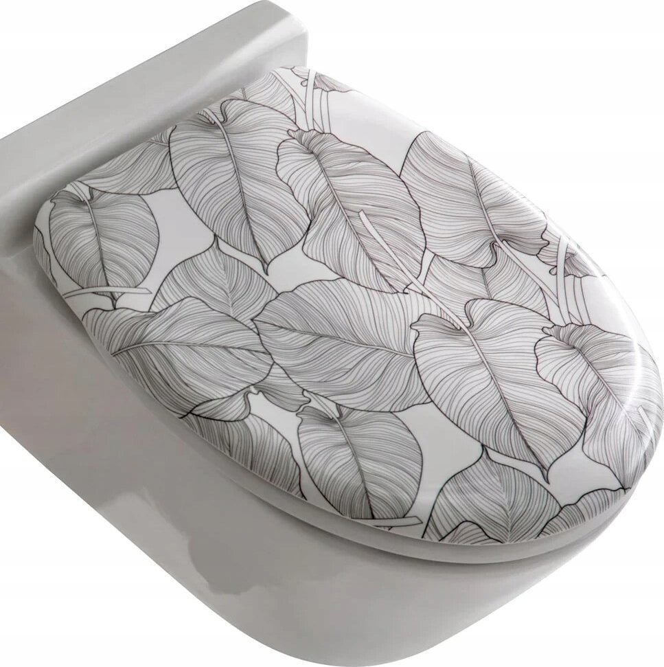 Deska bidetowa Wenko Deska sedesowa z durpolastu z ozdobnym nadrukiem, łatwe zamykanie, WENKO