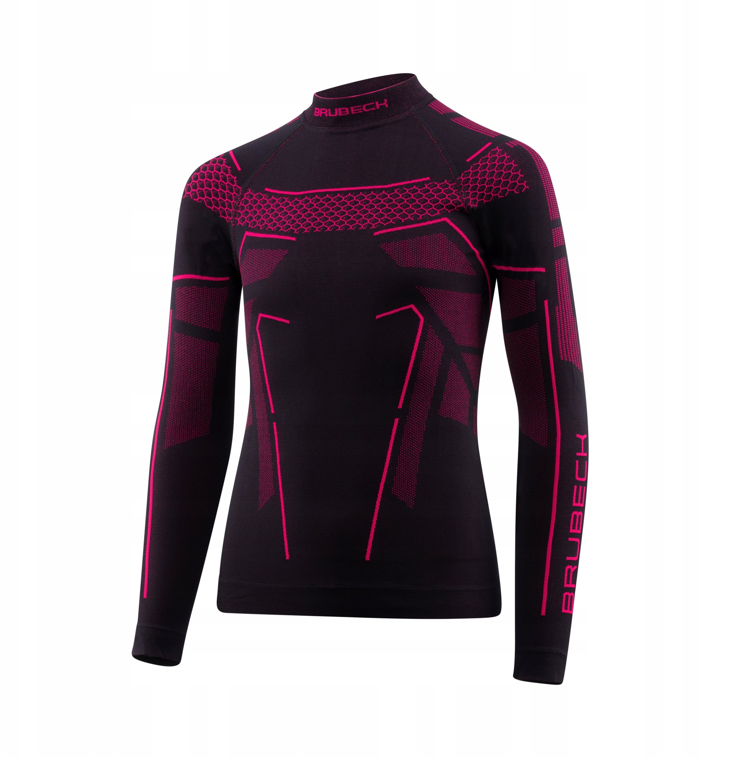 LS1612J Bluza dziecięca THERMO JUNIOR czarny/fuksjowy 152/158