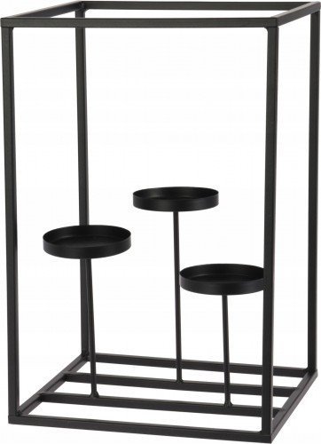 Koopman Świecznik na świece metalowy czarny 36 cm