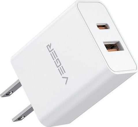 Ładowarka Veger VEGER ładowarka sieciowa USB A + Typ C PD QC3.0 3A 30W VLS302U biała