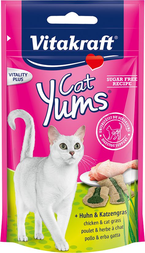 Vitakraft KOT CAT YUMS KURCZAK Z KOCIĄ TRAWĄ 40g
