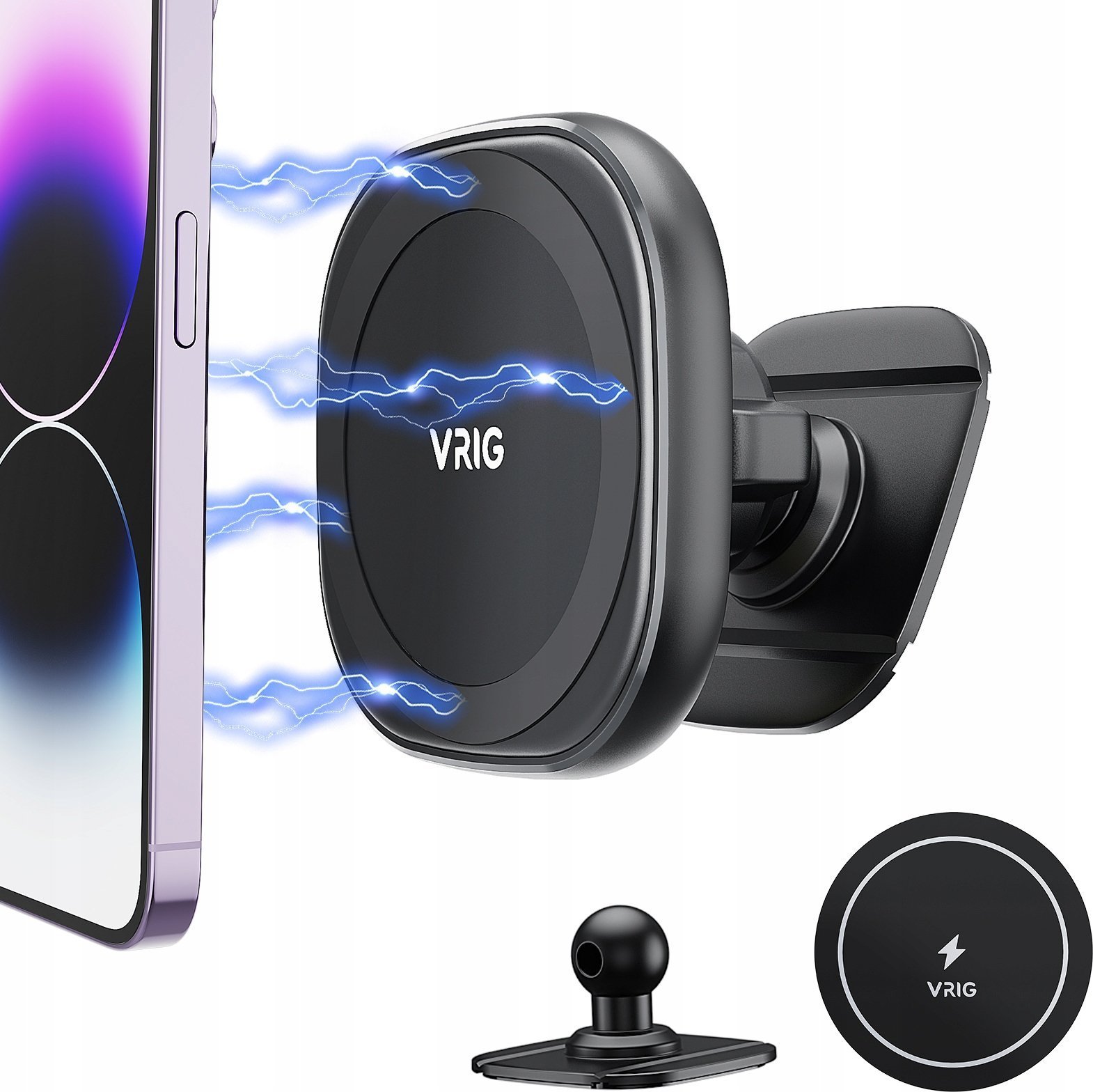 VRIG Uchwyt Samochód Magnetyczny Magnes Przylepiec Magsafe Do Telefonu Telefon / Mg-06