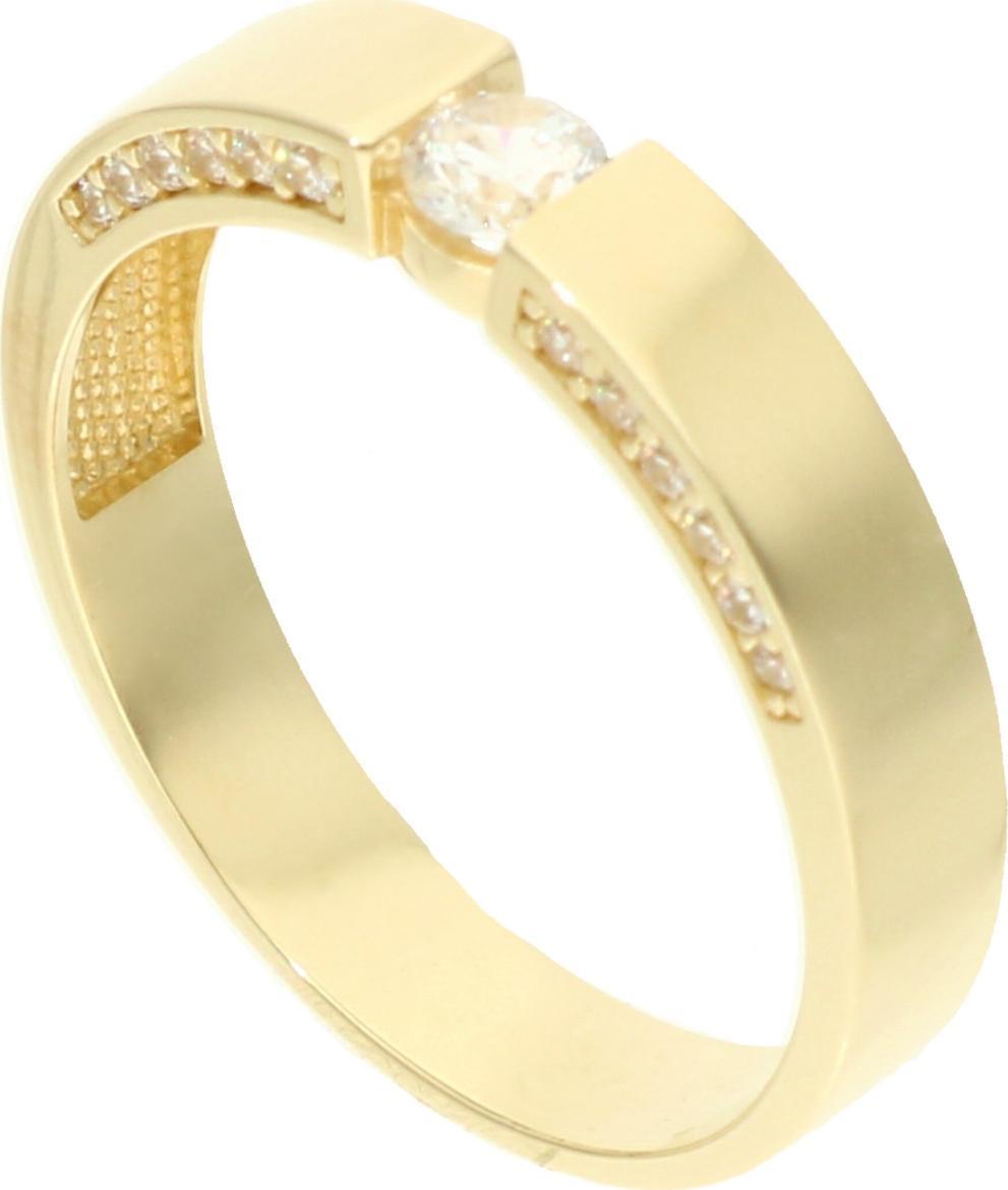 Rosanto Złoty pierścionek obrączka z cyrkoniami roz. 20 585 14k