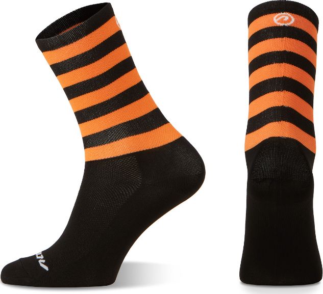 Accent Skarpetki kolarskie Accent Stripe Long, czarno-pomarańczowe, XL (45-46)