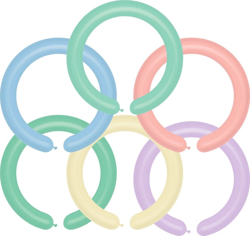 Gemar Balony do modelowania makaroniki Różnokolorowe Mix, D4, Dł. 140 cm, Śr. 5 cm, 100 szt.