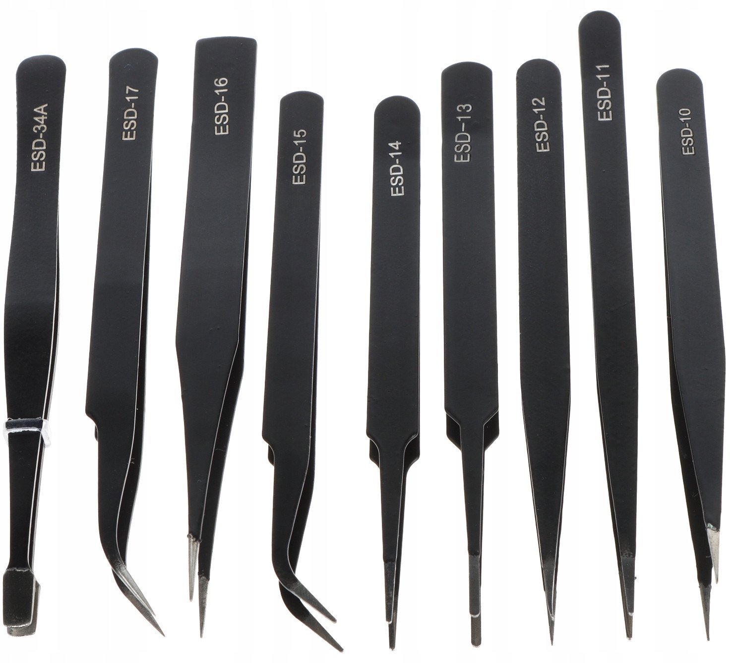 ZESTAW PĘSET PRECYZYJNYCH TWEEZERS-SET/1 9 SZT.