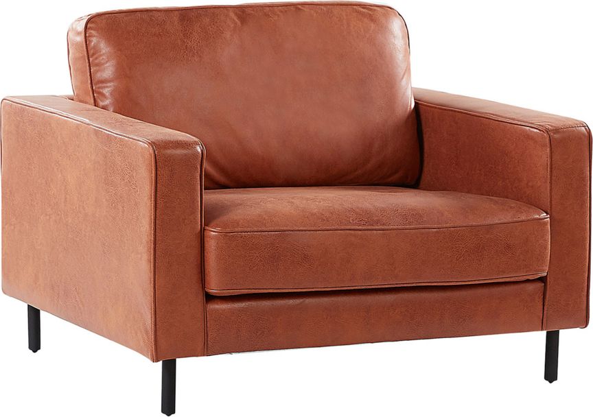 Shumee Fotel ekoskóra złoty brąz SAVALEN