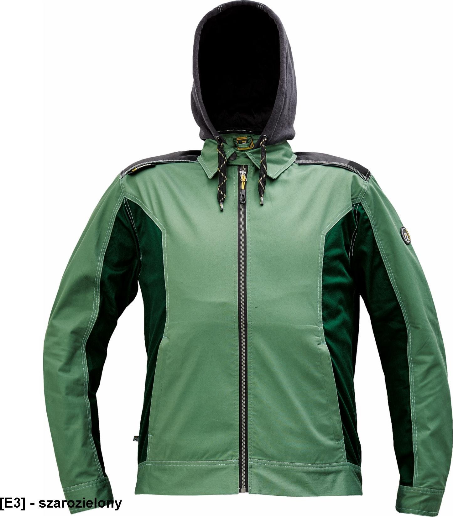 CERVA DAYBORO kurtka - męska, odczepiany kaptur, odblaskowe elementy, 100 % TRIFIBETEX - szarozielony 52