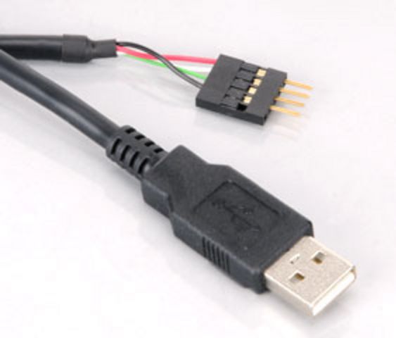 Akasa USB zew. - USB wew., 0.4m, Czarny (EXUSBIE40)