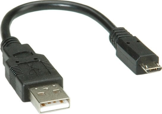 Kabel USB Roline USB-A - USB-A 0.15 m Czarny