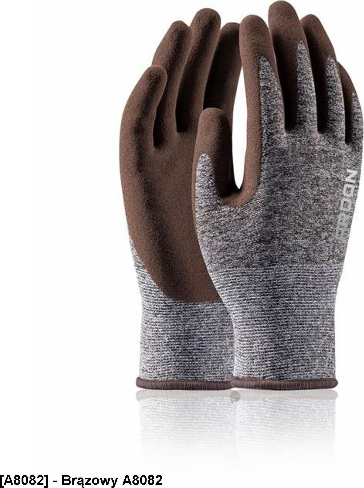 Ardon ARDON NATURE TOUCH 07/S A80 - rękawice częściowo powlekane, oddychające, pianka lateks, pozyskane z recyklingu + spandeks, - Brązowy A8082 09-SP