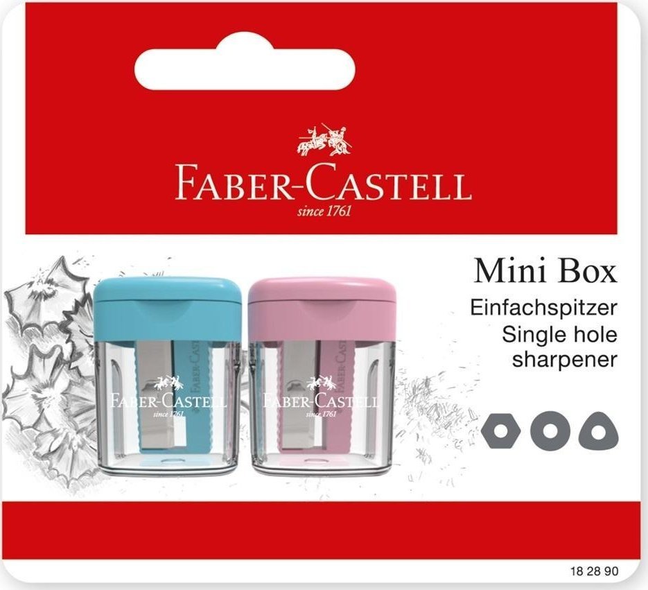 Temperówka pojedyncza z pojemnikiem 2szt mix