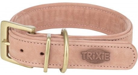 Pure, obro�a, dla psa, sk�rzana, r�owa, M�L: 39�46 cm/35 mm