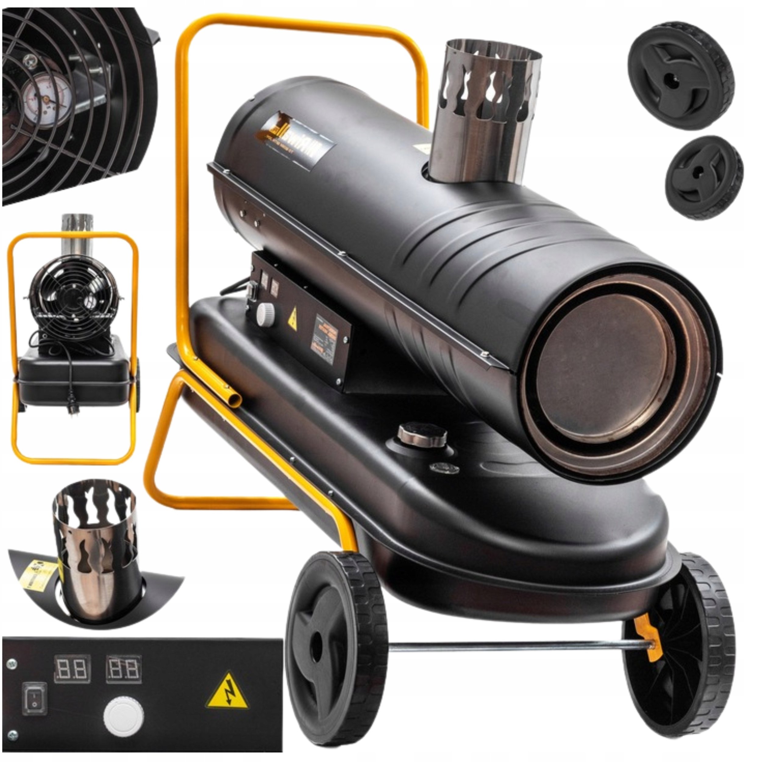 Bezzapachowa Nagrzewnica olejowa Riwall 30 kW z odprowadzeniem spalin