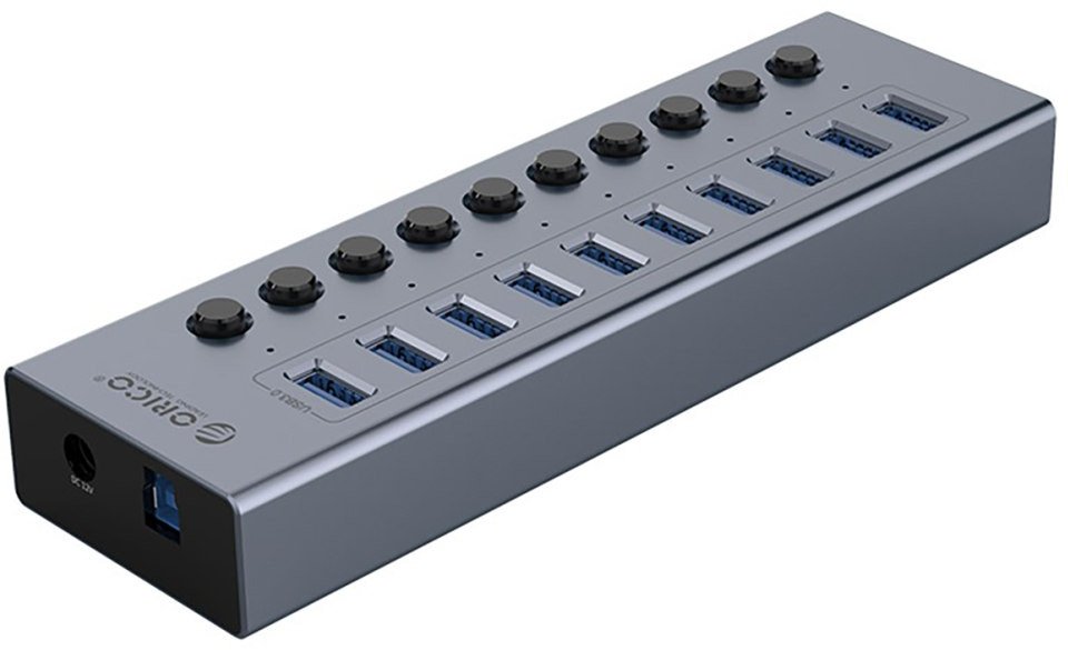 Hub BT2U3-10AB z włącznikami 10x USB-A - szary ORICO