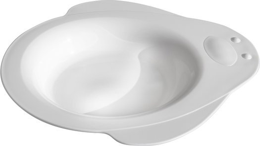 Poupy Głęboki talerzyk pingwinek biały 4m+ POUPY