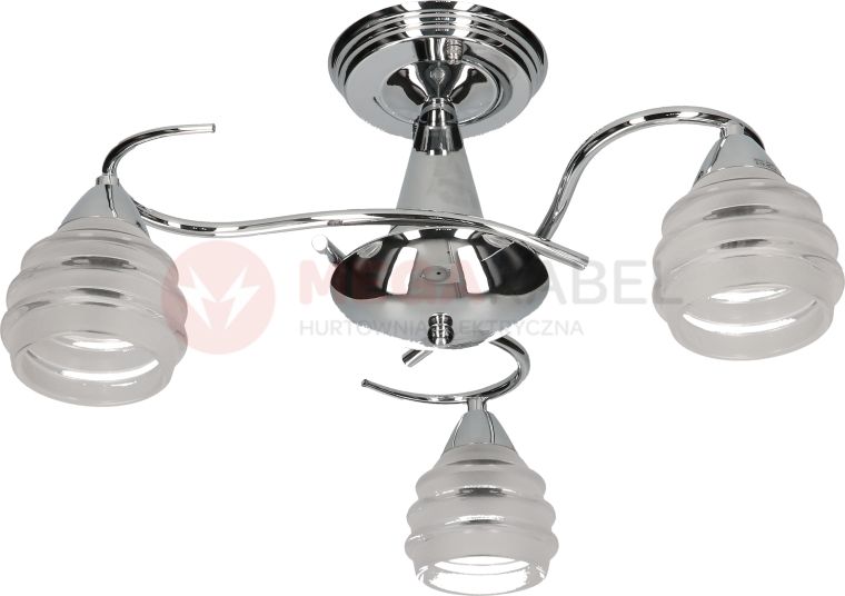 Lampa sufitowa KAJA OŚWIETLENIE Lampa sufitowa plafon LEONA K-3812C-3 chrom E14 3x40W Kaja