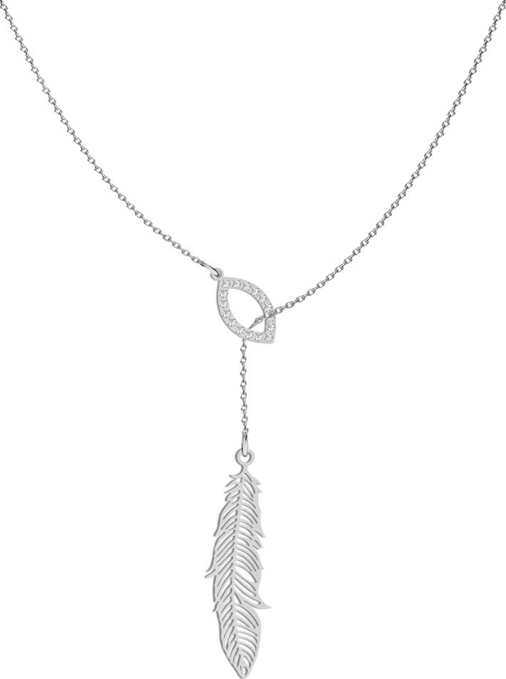 Radziszewska Jewellery Naszyjnik Srebrny z Piórkiem