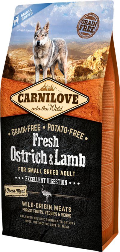 Carnilove Dog Fresh Ostrich & Lamb Adult Small - struś i jagnięcina 6kg