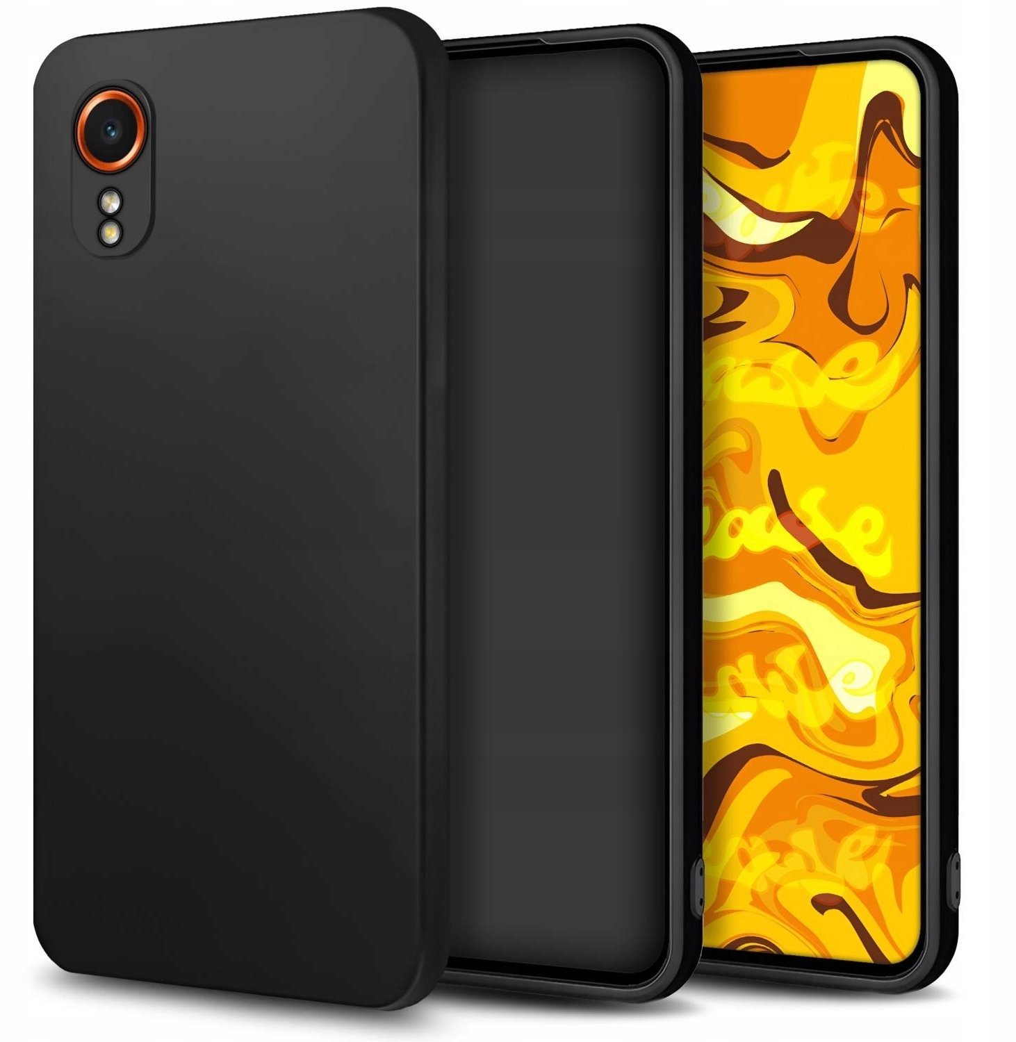 Etui Do Samsung Galaxy Xcover 7 (Czarne, Matowe, Gumowe, Obudowa, Silikon)