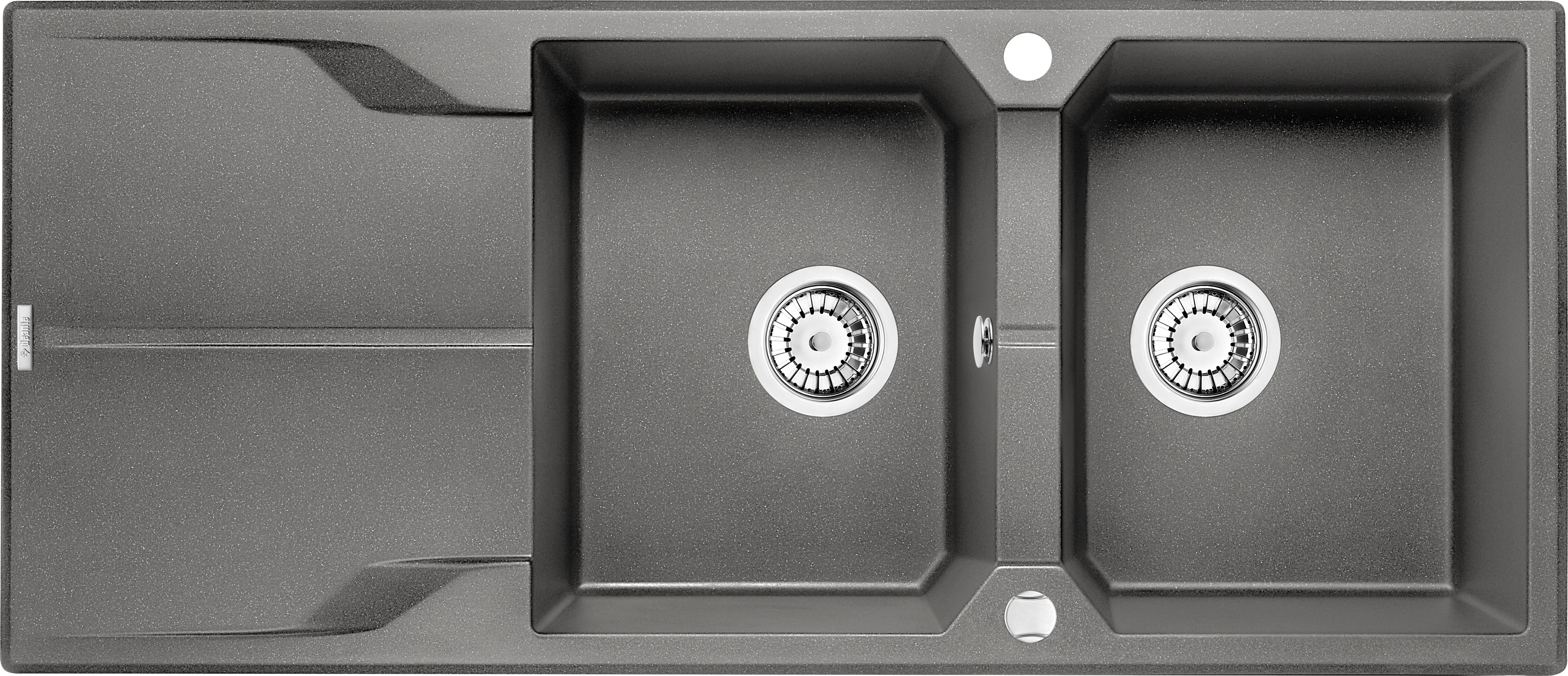 Zlewozmywak Deante ZLEW.ANDANTE ANTRACYT MET. GRANIT 2K Z/O 1160x500x224,3,5"+SPACE SAVER